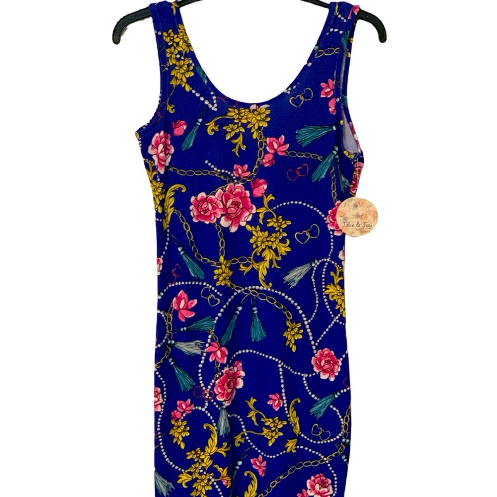 Jolie and Joy Sleeveless Floral Print Midi Dress